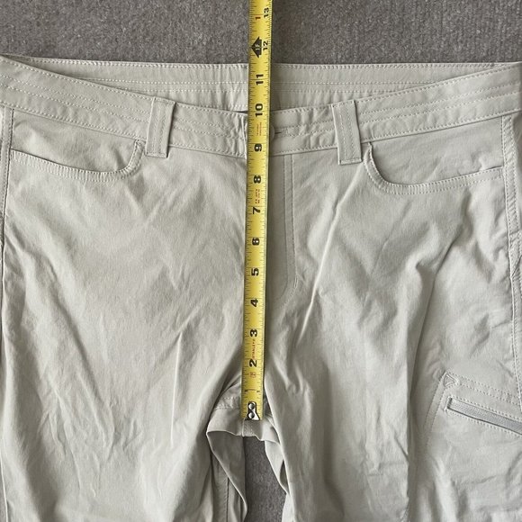 Eddie Bauer Crop Pants Womens 10 Beige Stretch Nylon Outdoor Casual Straight - Picture 7 of 11